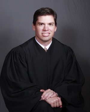 Honorable Baylor Wortham portrait in robe